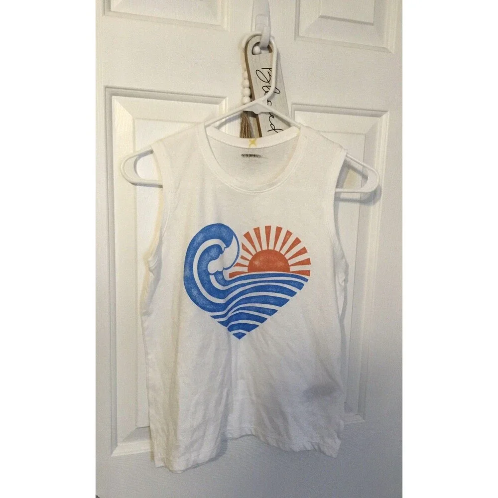 Old Navy Girls Youth Sz 14-16 Sleeveless T-Shirt Casual Pull Over Cotton Stretch
